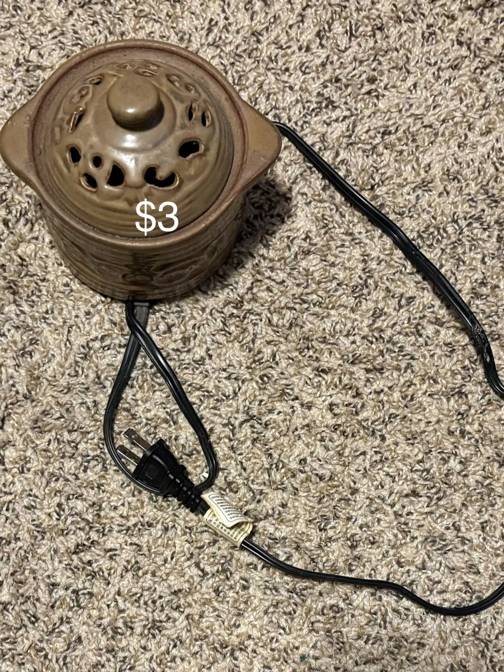 Brown Ceramic Electric Wax Warmer